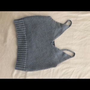 BRANDY MELVILLE - baby blue crop knit tank